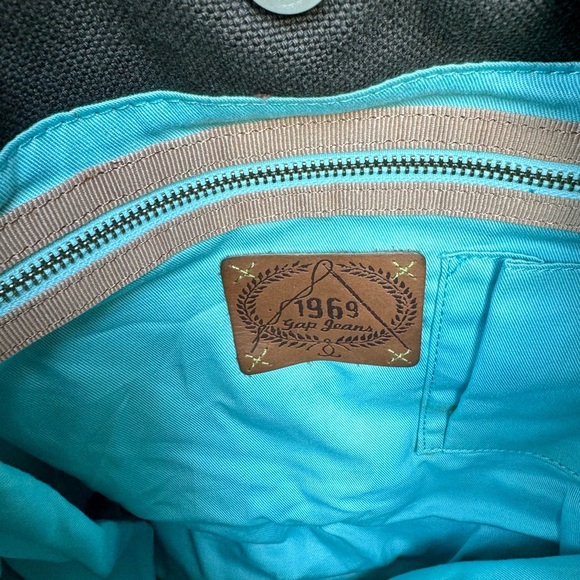 GAP JEANS 1969 Brown Denim Handbag - Picture 3 of 5